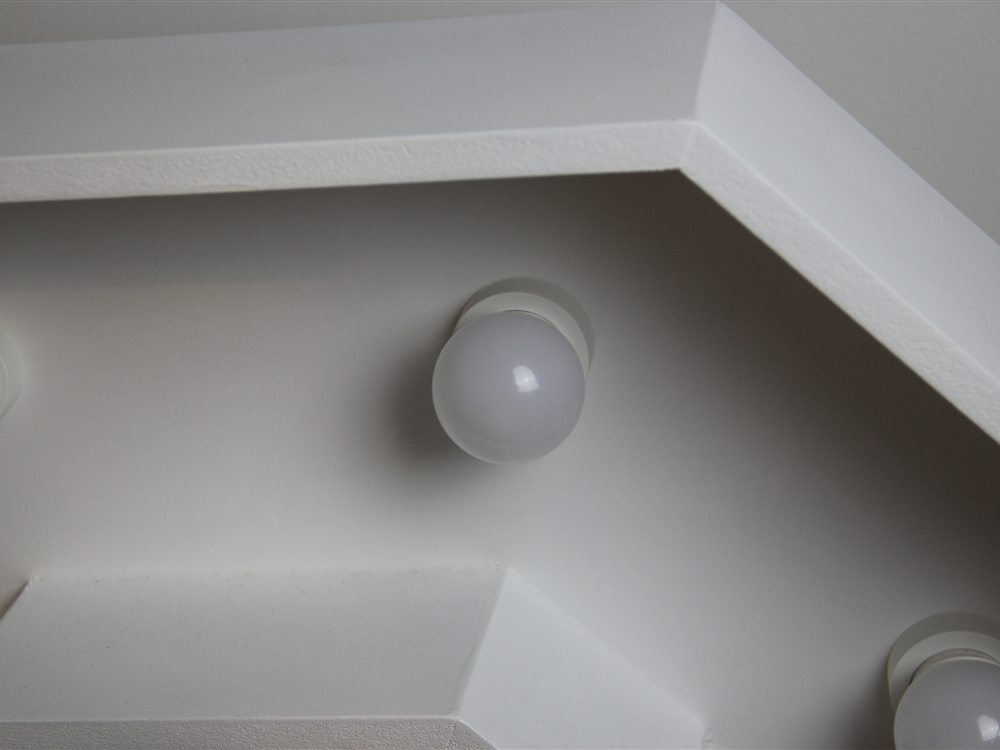 Close-up van een warmwit ledlampje